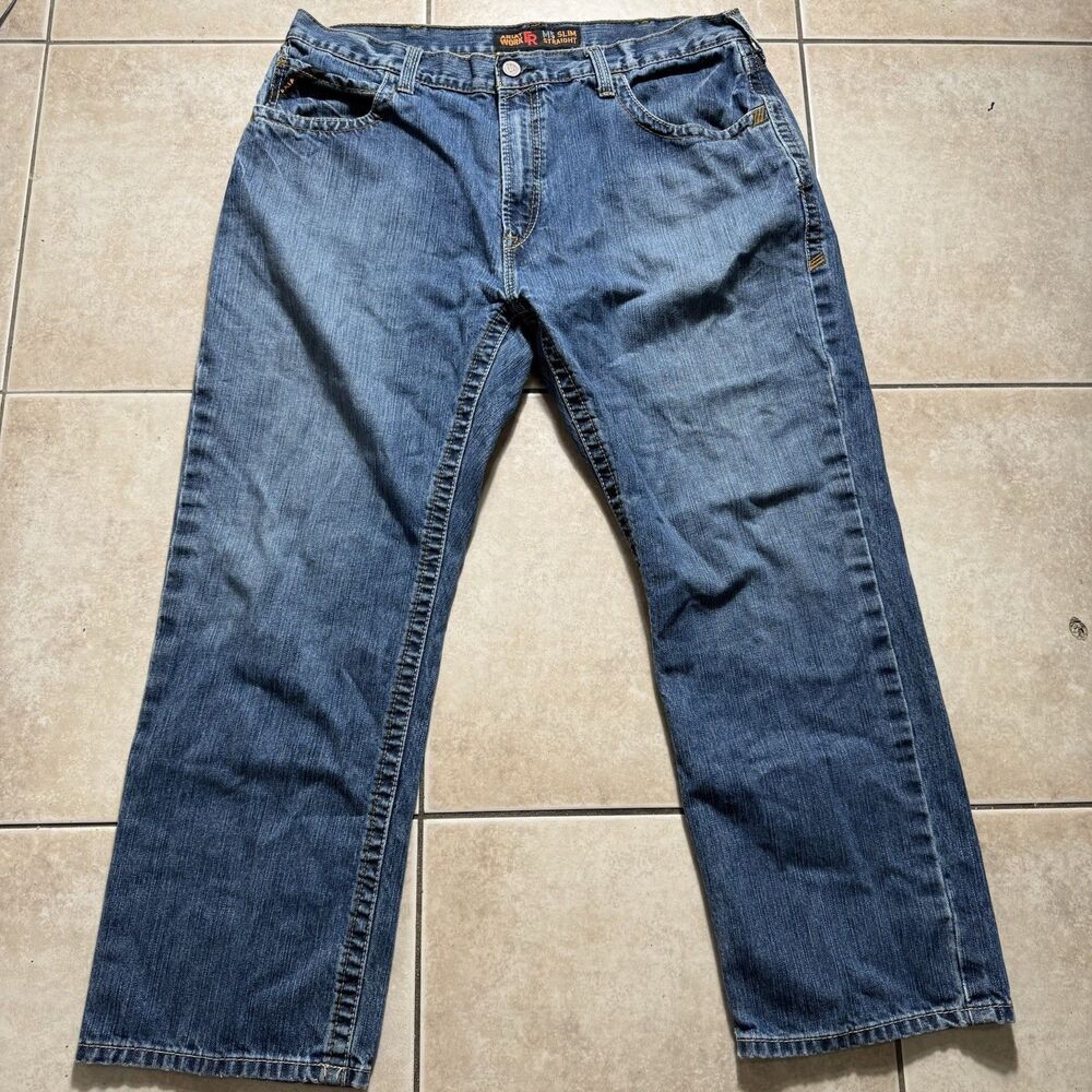 Ariat FR M5 Men 40x30 Slim Straight Jeans Flame Resistant Work Pant Construction